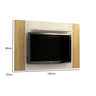 Painel para TVs ate 50 Polegadas America Valdemoveis Off White/Cinamomo - 2