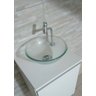 Cuba de Vidro Redonda para Banheiro Lavabo Texturizada sem Abas +Vávula+Sifão - 3