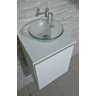 Cuba de Vidro Redonda para Banheiro Lavabo Texturizada sem Abas +Vávula+Sifão - 5