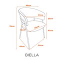 Ver imagem 2 de Kit 4 Cadeiras Biella Estofada em Tecido e Couro Ecológico - Fratini