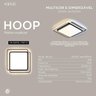 Plafon Moderno Led Hoop Multicolor com Controle Dimmer 72w - 3
