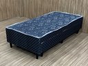 Ver imagem 2 de Box Solteiro com Cama Auxiliar Blindado Corino Linhão Preto An