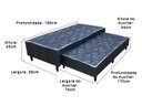 Ver imagem 7 de Box Solteiro com Cama Auxiliar Blindado Corino Linhão Preto An