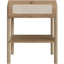 Ver imagem 1 de Mesa de Cabeceira 01 Gaveta com Telinha Pés Madeira Moss A03 Hanover Roble