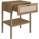 Ver imagem 4 de Mesa de Cabeceira 01 Gaveta com Telinha Pés Madeira Moss A03 Hanover Roble