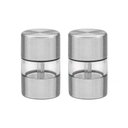Ver imagem 1 de Conjunto de Moedores para Sal e Pimenta Realce em Aço Inox e Acrílico com Moinho em Cerâm
