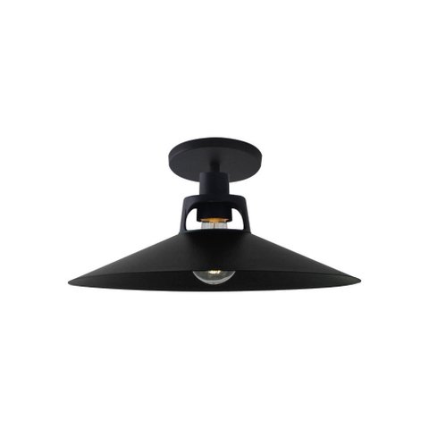 LUMINÁRIA PLAFON RETRO 1 LAMP E27 PRETO - 3141 PT