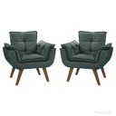 Ver imagem 1 de Kit 2 Poltronas Decorativas Opala Suede Cinza - Dora Bela