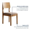 Ver imagem 6 de Kit 8 Cadeiras para Sala de Jantar com Pés Madeira Maciça Ana