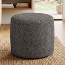 Ver imagem 3 de Kit 02 Puffs Redondo 50cm Sala de Estar Living Coliseu W01 Linho Mescla Chumbo - Lyam Decor