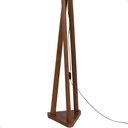 Ver imagem 4 de Luminária de Chão Estrela com Pés de Madeira e Tela Teca Marrom 162cm