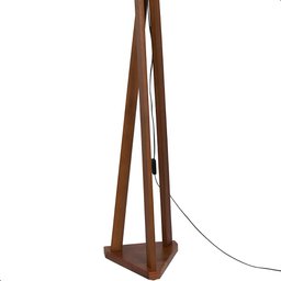 Luminária de Chão Estrela com Pés de Madeira e Tela Teca Marrom 162cm - 4