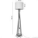 Ver imagem 6 de Luminária de Chão Estrela com Pés de Madeira e Tela Teca Marrom 162cm