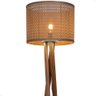 Luminária de Chão Estrela com Pés de Madeira e Tela Teca Marrom 162cm - 3