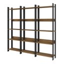 Ver mais imagens de Estante para Livros 5 Prateleiras Estilo Industrial Lâmina Mel/Preto - BRV Móveis