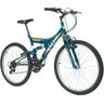 Bicicleta Full Suspension Kanguru Aro 24 Azul - Polimet - 1