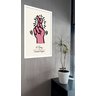 Quadro Decorativo Keith Haring Crossed Fingers - 70x50cm:moldura Preta - 1