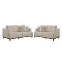 Ver imagem 1 de Conjunto Sofás 2 e 3 Lugares Fixo Linho M-175 Martins Creme