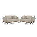 Ver imagem 3 de Conjunto Sofás 2 e 3 Lugares Fixo Linho M-175 Martins Creme