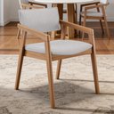 Ver imagem 4 de Kit 04 Cadeiras para Sala de Jantar Estar Living Giorgia B04 Linho Cinza - Lyam Decor