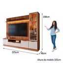 Ver imagem 5 de Estante Home Noble para Tv até 75” 225cm com Cristaleira Led Porta Reflecta Sala Moderna