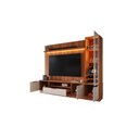 Ver imagem 3 de Estante Home Noble para Tv até 75” 225cm com Cristaleira Led Porta Reflecta Sala Moderna