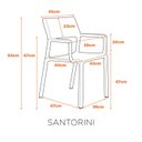 Ver imagem 2 de Cadeira Empilhavel Area Externa Santorini Fratini
