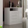 Cômoda Turmalina 1 Porta 4 Gavetas Salleto Móveis Branco CestaPlus - 1