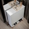 Sapateira para Hall de Entrada Quarto 68cm Flow Branco - Ej Móveis - 8
