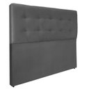 Ver imagem 1 de Cabeceira Botonê Almofadada para Cama Luxo Clean Suede Rbl:casal Tradicional/cinza
