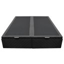 Ver imagem 6 de Base Box Baú para Cama Casal King 192x203cm Bipartido Liz S05 Suede Bordado Preto - Mpozenato