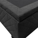 Ver imagem 5 de Base Box Baú para Cama Casal King 192x203cm Bipartido Liz S05 Suede Bordado Preto - Mpozenato