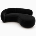 Ver imagem 1 de Sofá Zah 240 cm 4 Lugares Luxo Orgânico Curvo Bouclé Premium:Veludo Preto