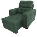 Ver imagem 1 de Cadeira Poltrona Reclinável Retrátil Isabelle Consultório Estética Facial Cílios Sobrancelha Verde