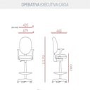 Ver imagem 4 de Cadeira caixa executiva backplax new plus sem braço-preto Plaxmetal