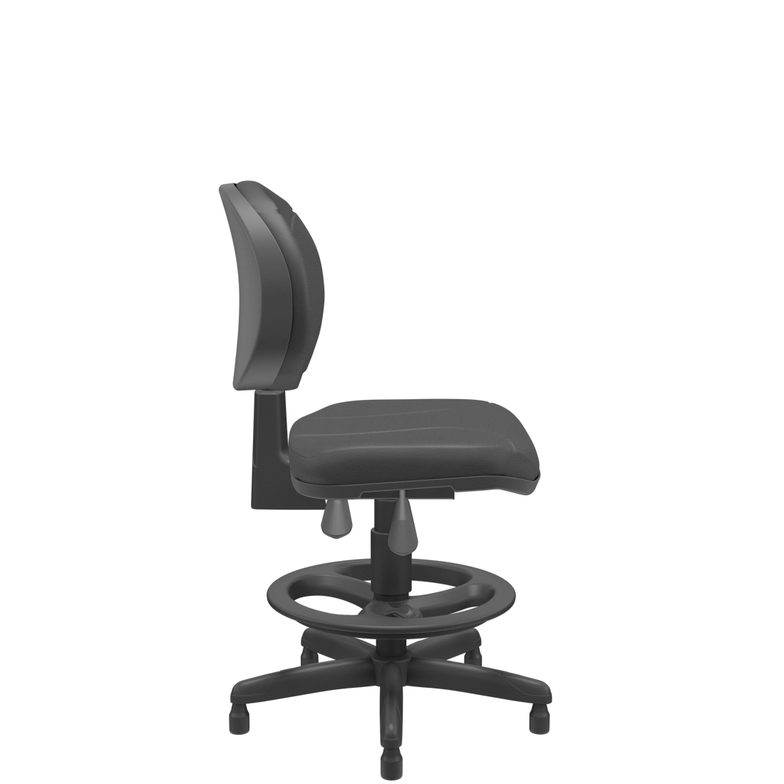 Cadeira caixa executiva backplax new plus sem braço-preto Plaxmetal - 3
