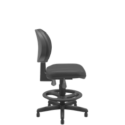 Cadeira caixa executiva backplax new plus sem braço-preto Plaxmetal - 3