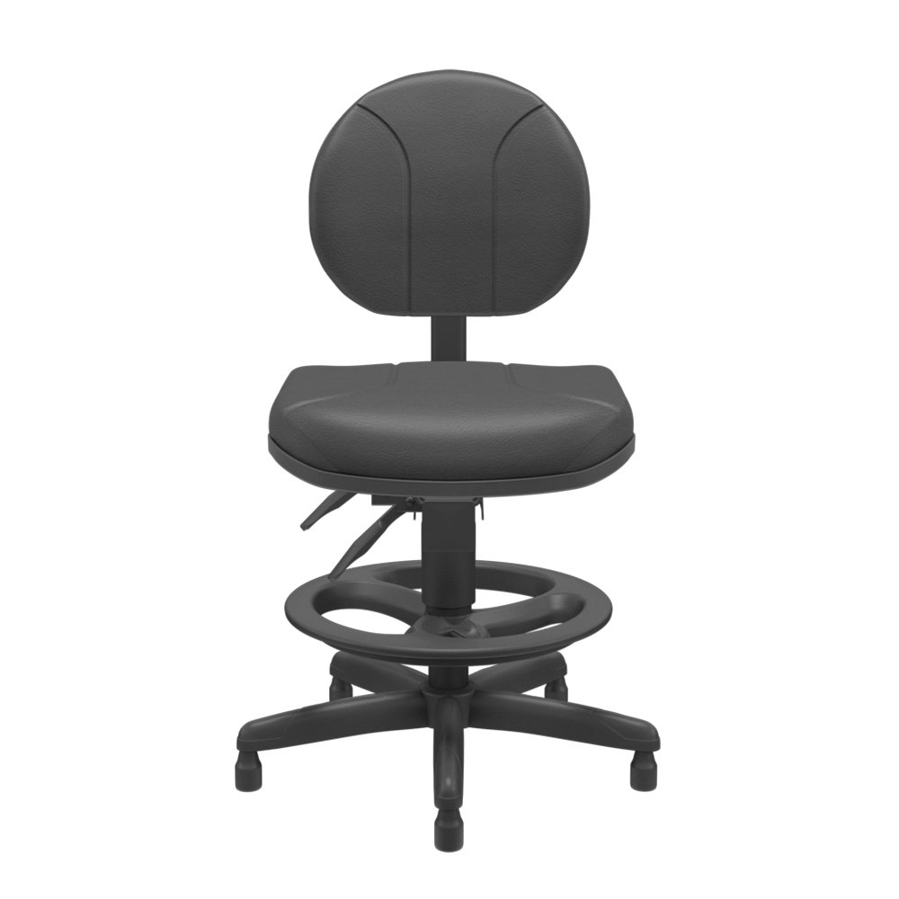 Cadeira caixa executiva backplax new plus sem braço-preto Plaxmetal