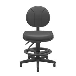 Cadeira caixa executiva backplax new plus sem braço-preto Plaxmetal - 1