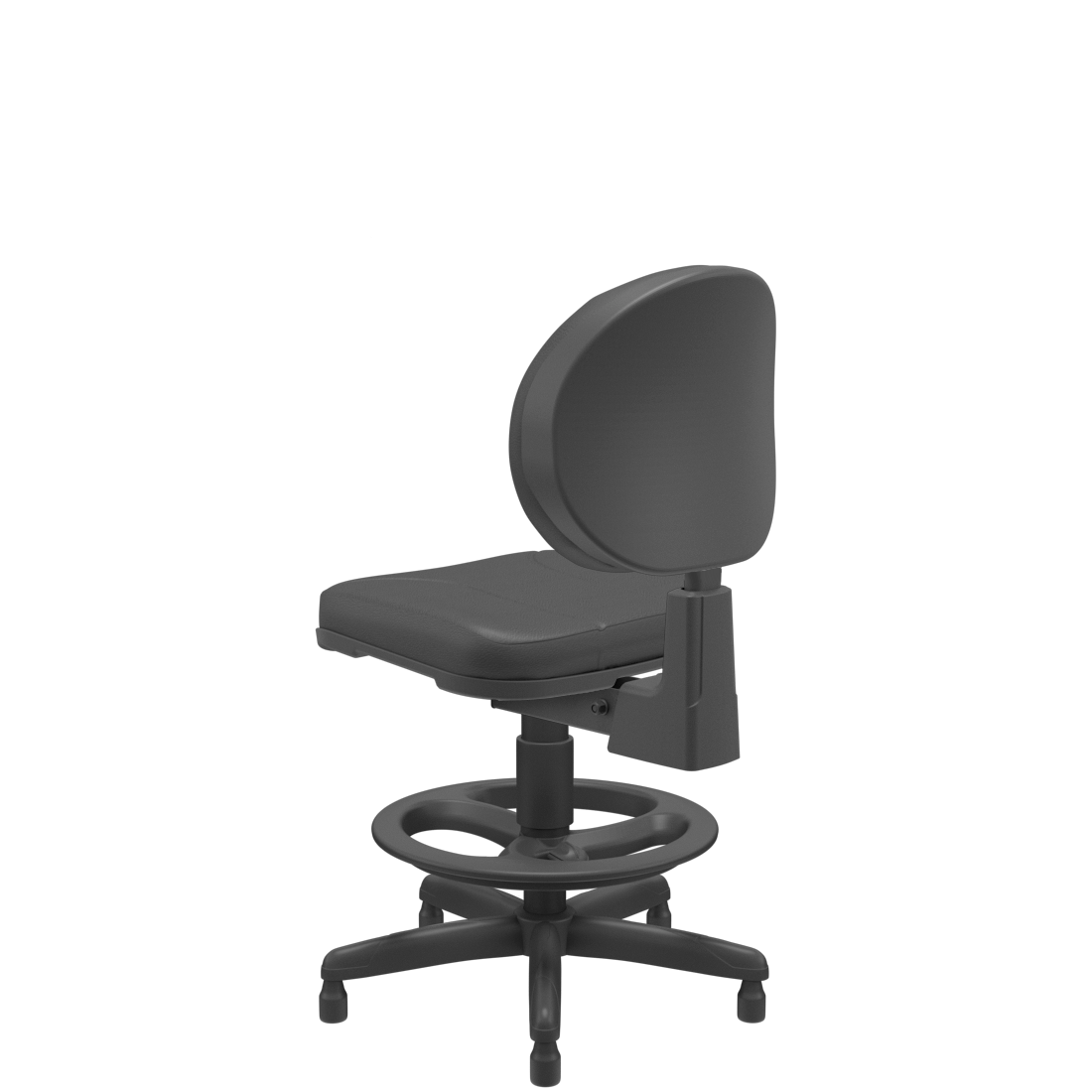 Cadeira caixa executiva backplax new plus sem braço-preto Plaxmetal - 2