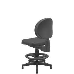 Cadeira caixa executiva backplax new plus sem braço-preto Plaxmetal - 2