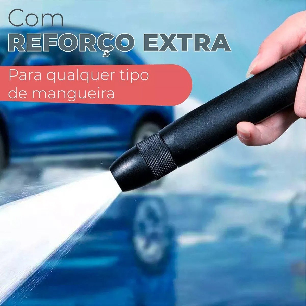 Bico Alta Pressão Jato Mangueira Água Kit 4 Pçs Lava Carro - 5