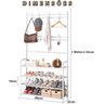 Sapateira para Quarto com Ganchos 4 Prateleiras Multiuso Forte Branca - 4