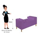 Ver imagem 3 de Divã Recamier Sofá Félix 1,00M Suede Roxo para Sala de Estar Recepção Quarto - AM Decor
