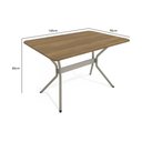 Ver imagem 2 de Mesa de Cozinha Loire c/ Tampo 1,60cm Niquel/Nogueira - Kappesberg