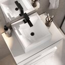 Ver imagem 5 de Conjunto Gabinete Banheiro Creta 60cm (gabinete+espelheira+cuba) Branco Inteiro