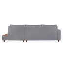 Ver imagem 3 de Sofá Fixo com Chaise Milão Cinza 2,58cm Pés Madeira