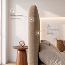 Ver imagem 5 de Cama Box Base King com Cabeceira Zaya 193x203 Flutuante Japonesa Bouclê Capuccino - Desk Design