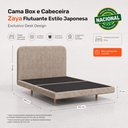 Ver imagem 4 de Cama Box Base King com Cabeceira Zaya 193x203 Flutuante Japonesa Bouclê Capuccino - Desk Design
