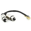 Ver imagem 2 de Cabo P2 90° Estereo para 2 Xlr Femea - 2 Metros